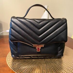 Black Faux Leather Purse
